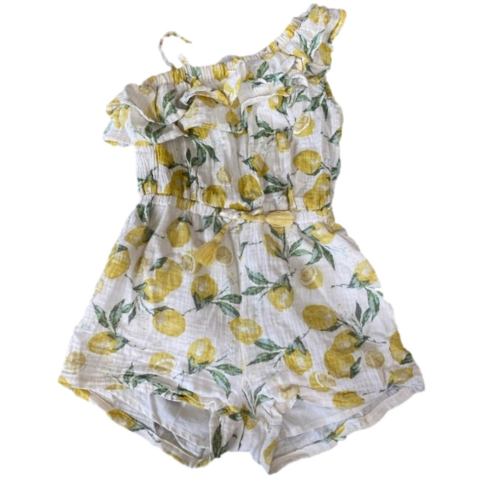 Jessica Simpson Girls Lemon Romper Size 5/6